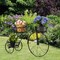 Bicycle Style Flower Pot Holder 3 Tier Iron Plant Stand Basket Rack Black